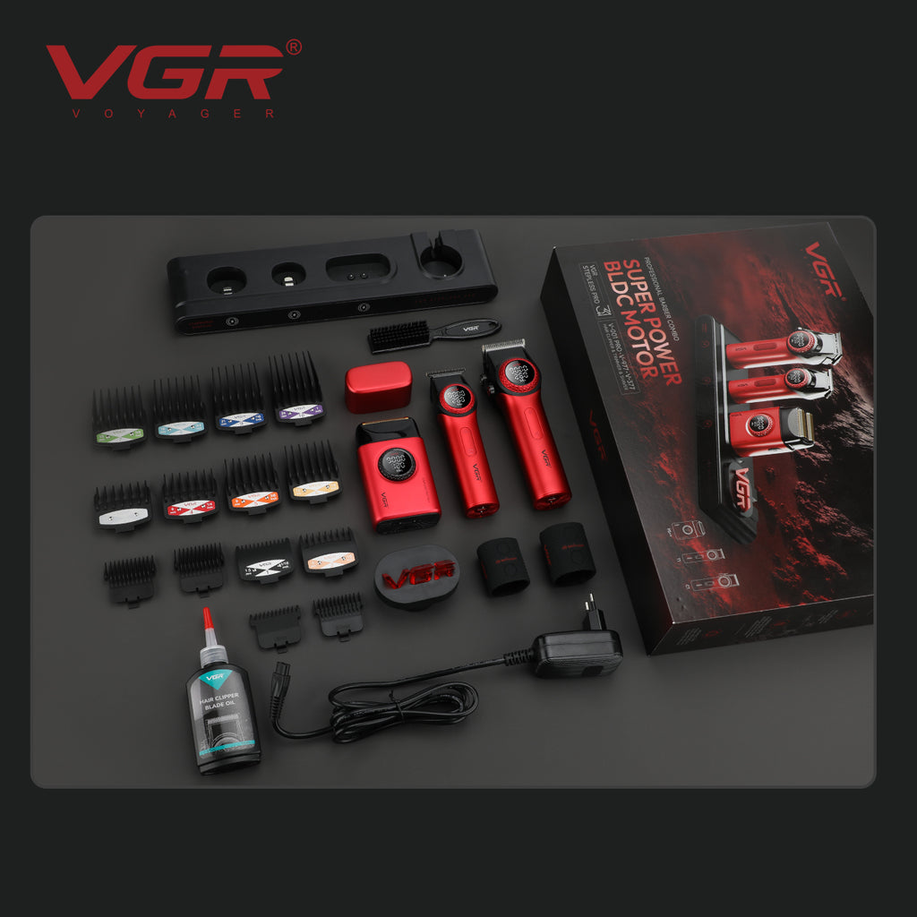 VGR V-Stepless Pro 3-in-1 Professional Barber Combo