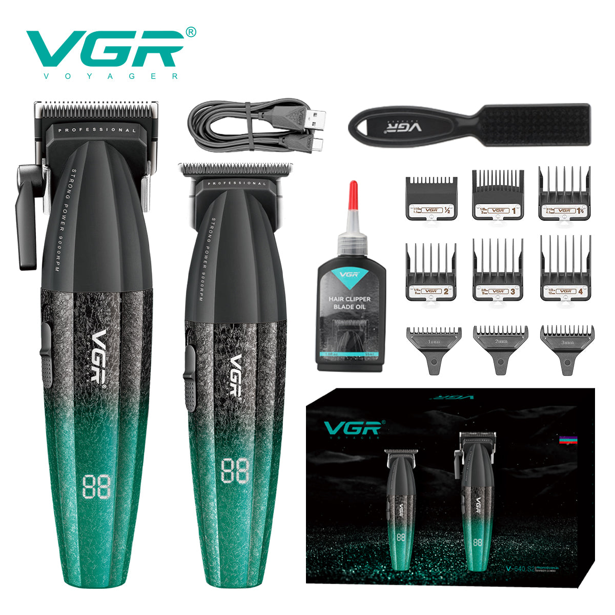 VGR V-640 S2 Professional Barber Combo 2-in-1